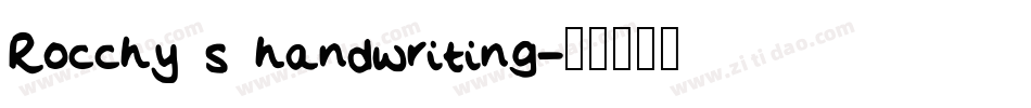 Rocchy s handwriting字体转换